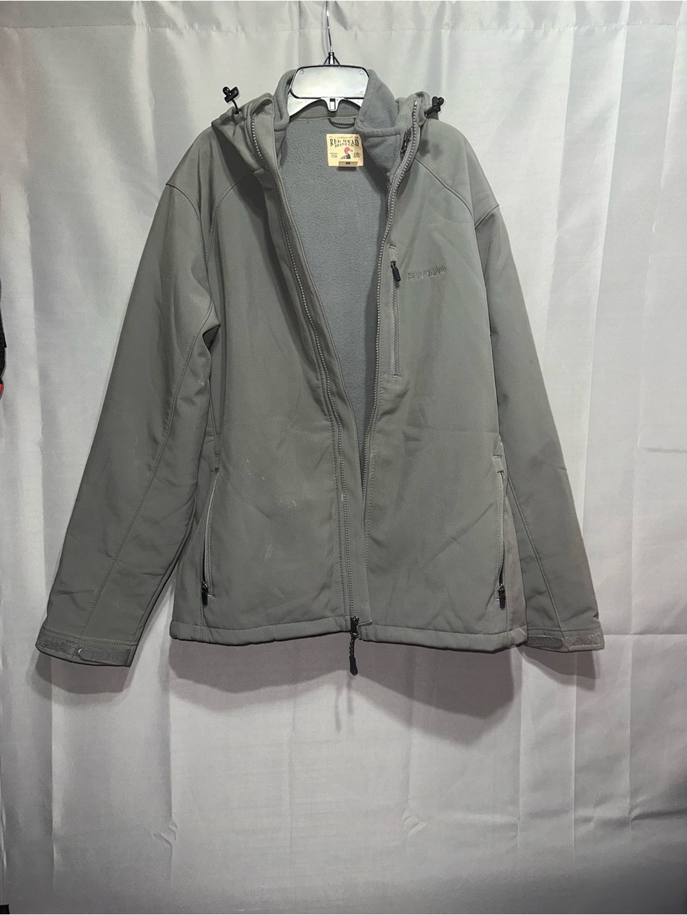 RedHead Men's Light Gray Softshell Jacket with Hood